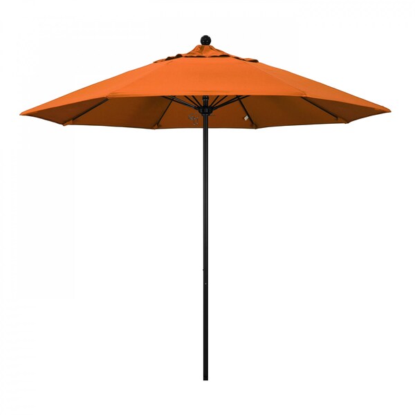 California Umbrella 9' Black Aluminum Market Patio Umbrella, Pacifica Tuscan 194061335833 - main